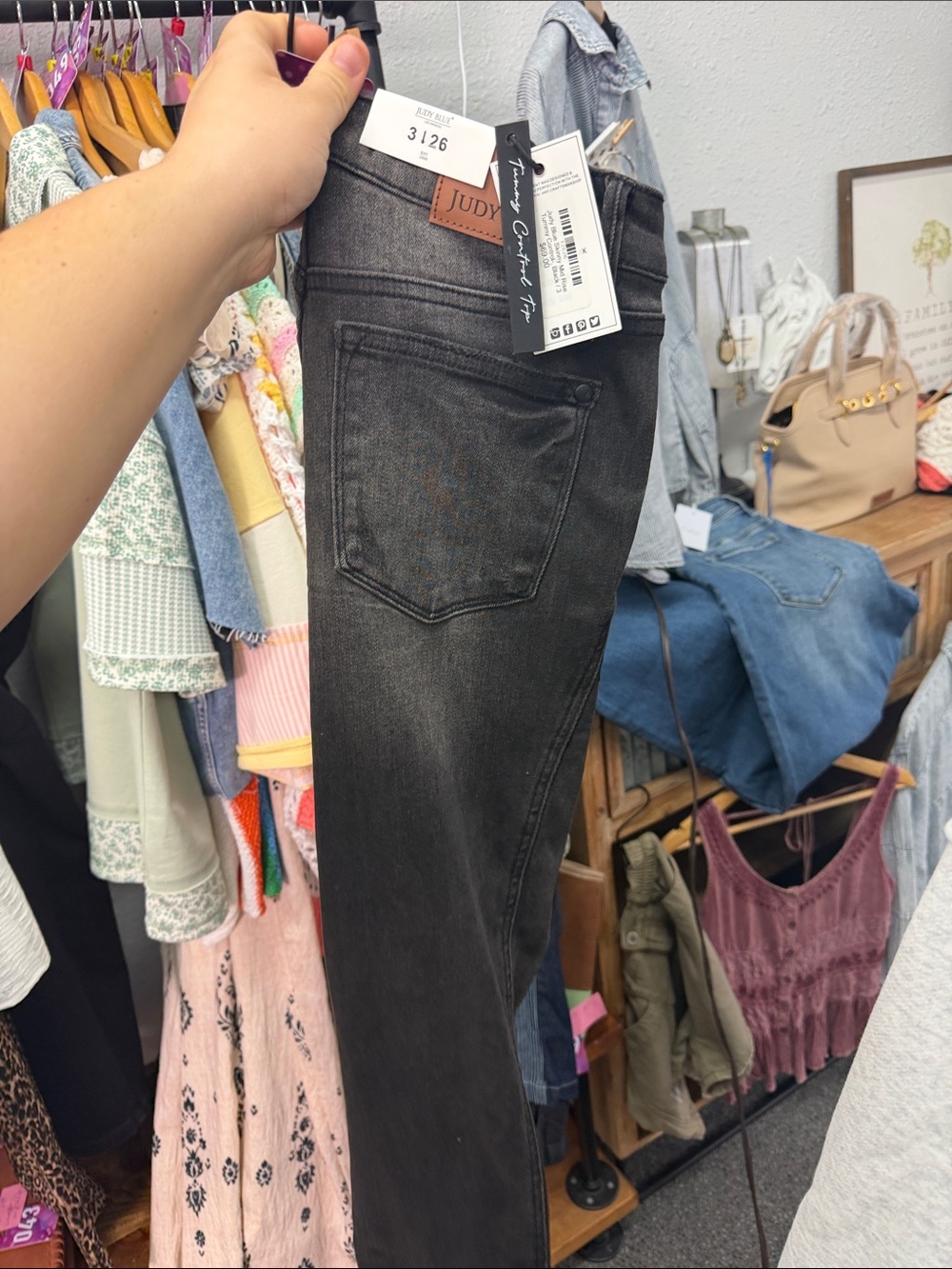 Judy Blue Women's Washed Black Skinny Jeans